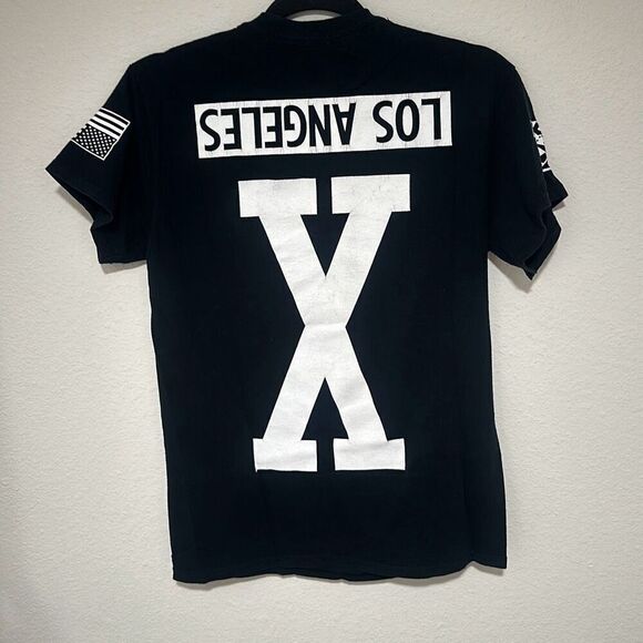 Bixel Mens Free Life Los Angeles Raiders Short Sleeve Cotton Shirt Size S - Picture 6 of 6